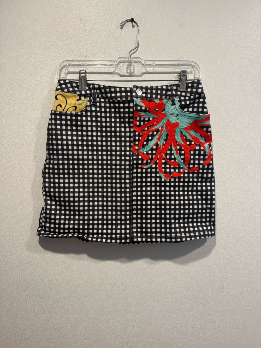 Noor Mini Skirt in Gingham Camellia by THE KIT